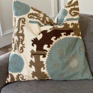 Pottery Barn Suzani Pillow Cover and Pillow 26"
